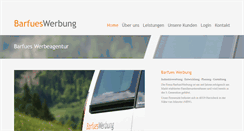 Desktop Screenshot of barfues-werbung.de